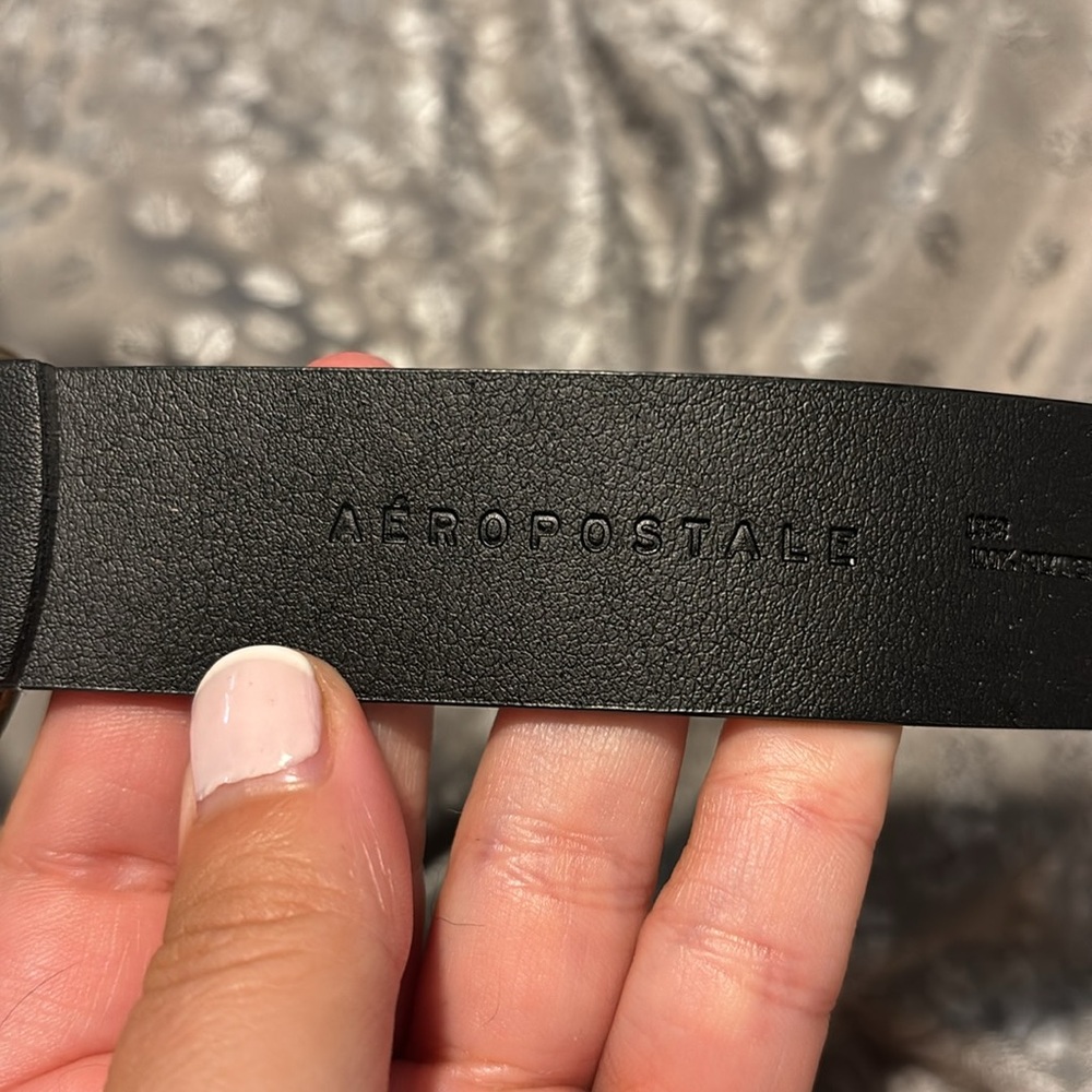 Aeropostale Black Leather Belt - Picture 2 of 2